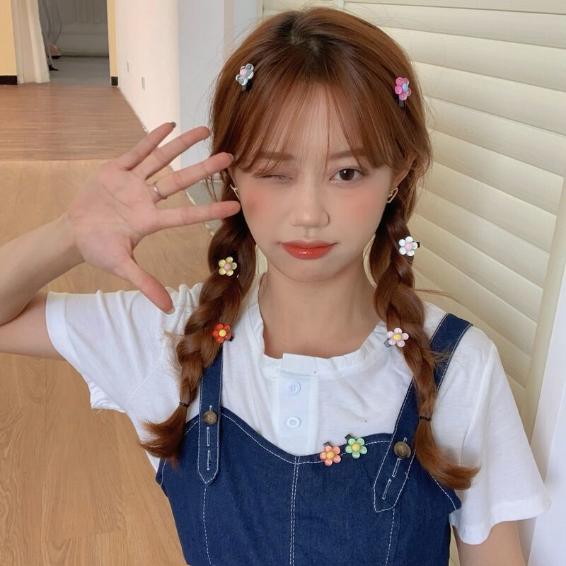8 cute colorful flower hairpins Mini bangers candy hairpins Japan and South Korea ins net red hair accessories fashion