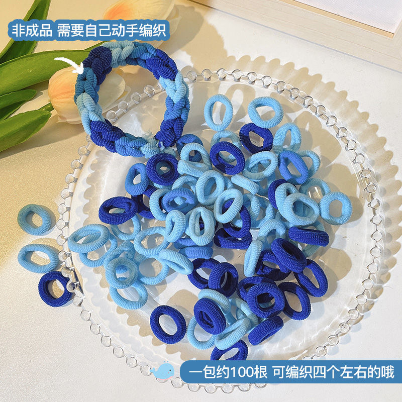 New couple small rubber band for girlfriend handmade diy bracelet hair tie headband boy leather set bracelet