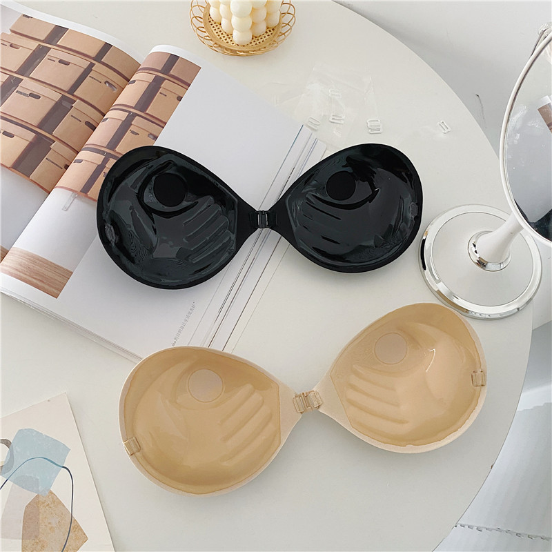 Real time non price reduction silicone invisible bra small chest gathered wedding dress upper support non slip chest stickers dress stickers