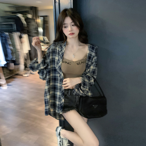 Real shooting, real price, slim fitting and bottoming sling + lattice long sleeve sunscreen shirt, women's summer BF loose and versatile jacket
