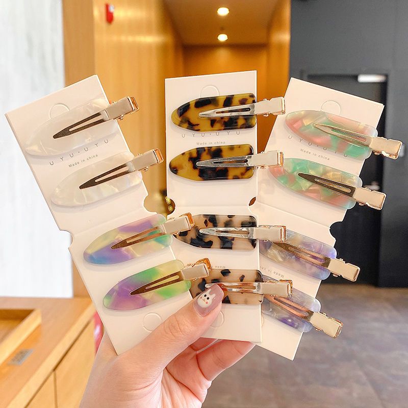 Traceless clip side clip hairpin new acetic acid traceless hair clip net red bangs broken hair clip face wash makeup clip