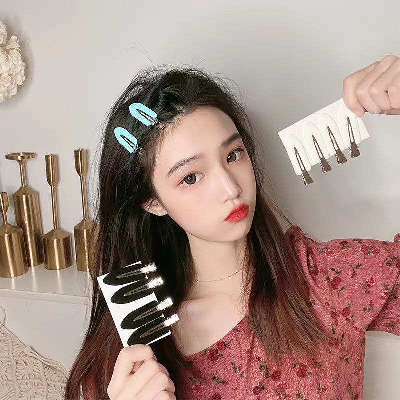 Traceless hair clip Ouyang Nana same makeup clip face washing hair clip student bangs bangs side broken hair clip