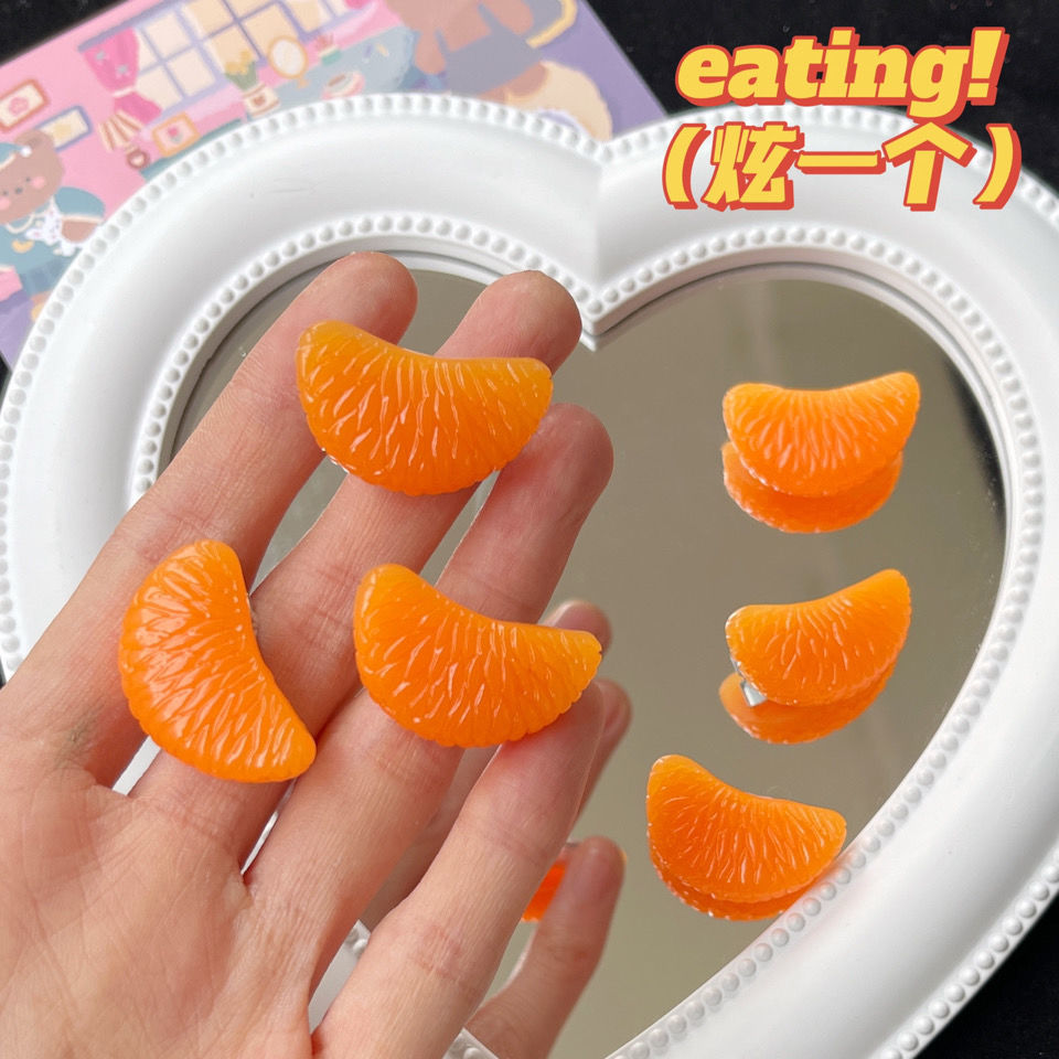 Imitation orange meat brooch hairpin ins cute funny funny duckbill clip bangs clip creative headdress girl