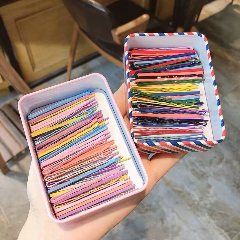Colorful word clip hairpin side clip broken hair clip macarone small clip versatile rainbow Clip Girls' essential clip