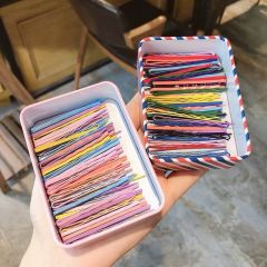 Colorful word clip hairpin side clip broken hair clip macarone small clip versatile rainbow Clip Girls' essential clip