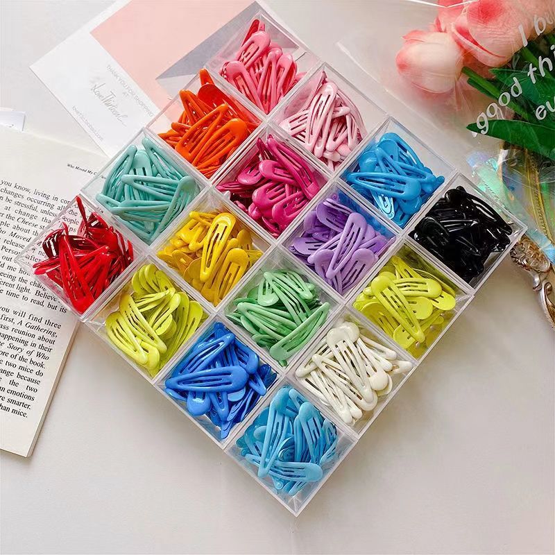 Korean version student candy color hair clip, elegant Feng Shui drop clip, adult BB clip, color hair clip, children's bangs clip