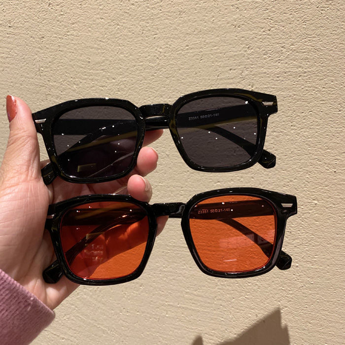 Online celebrity same retro square Sunglasses Korean version women's small face versatile sunglasses Fashion men's personalized glasses