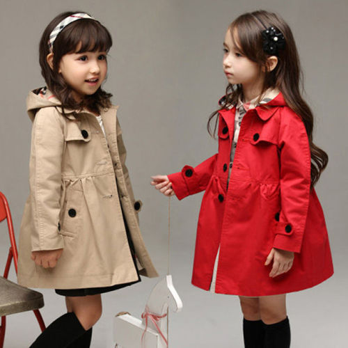 Children's 2022 girls' new spring and autumn coat Korean British trench coat children's trench coat girls' top
