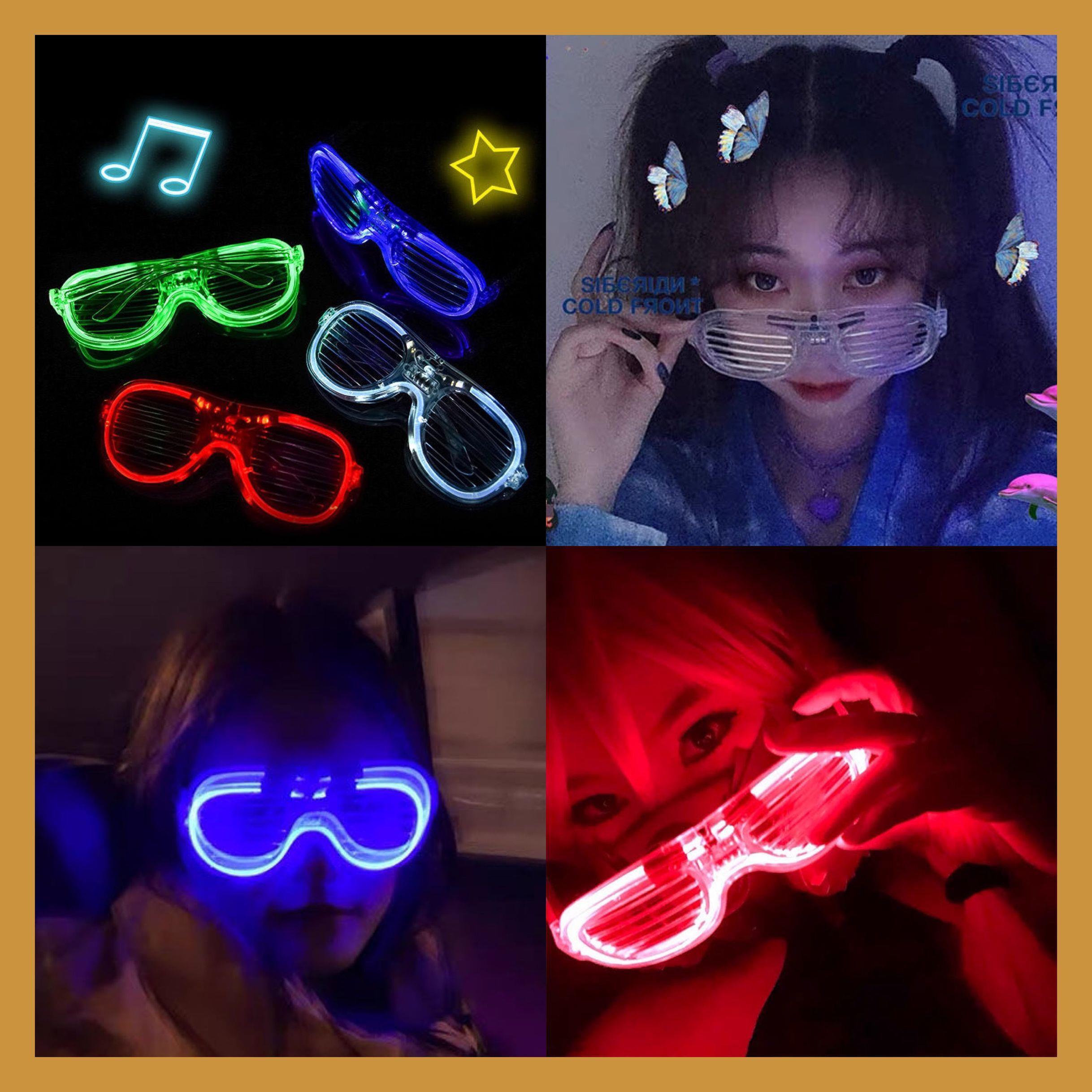 Led science fiction luminous glasses disco bar nightclub wireless glasses colorful cool stage performance artifact