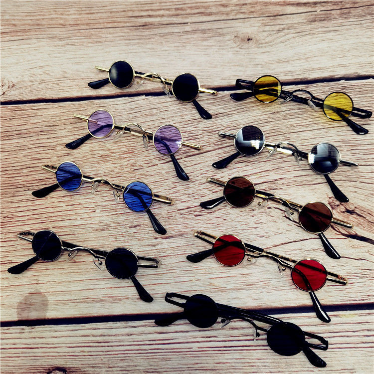 New ultra small frame round RETRO SUNGLASSES women's net Red Street Photo Sunglasses small round frame Prince's mirror traitor glasses men