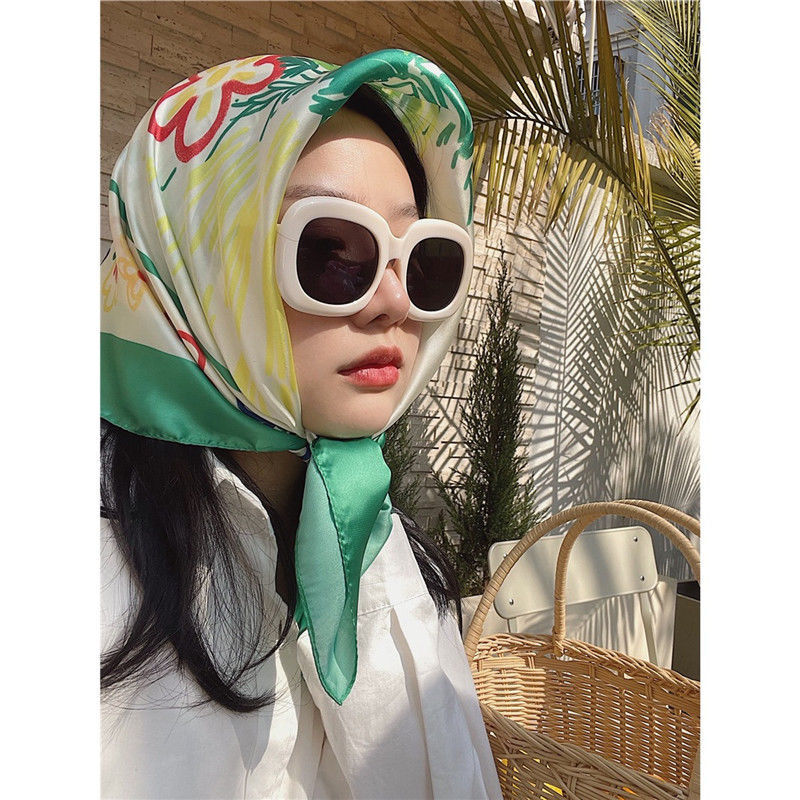 Xu Daqing's Retro Hong Kong style French milk white sunglasses, women's high sense ins summer sun protection sunglasses