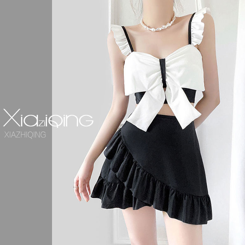 Sweet swimsuit women Xia chunyufeng 2022 new ins net red sexy suspender slim split skirt swimsuit