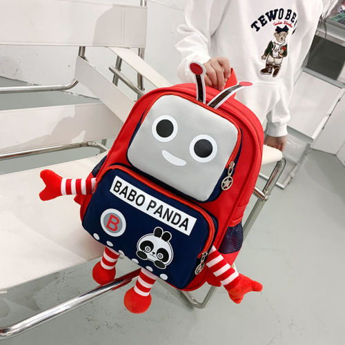 Baby schoolbag 3-6 years old kindergarten boys and girls fashion middle and large class children backpack robot backpack waterproof 8