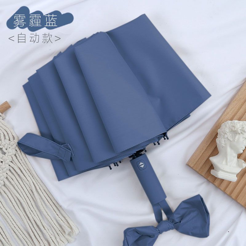 Umbrella female sunny and rainy dual-purpose sun umbrella sunscreen UV proof ins wind sunscreen umbrella full-automatic vinyl sunshade umbrella