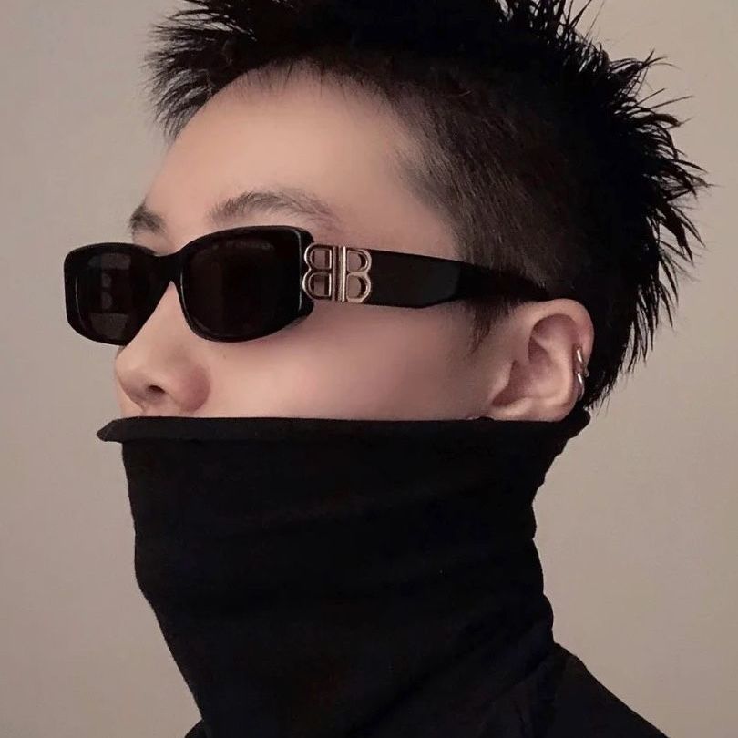 Hollowed out Sunglasses trend retro B glasses cat's eye small box ins Sunglasses European and American personalized fashion sunglasses decoration