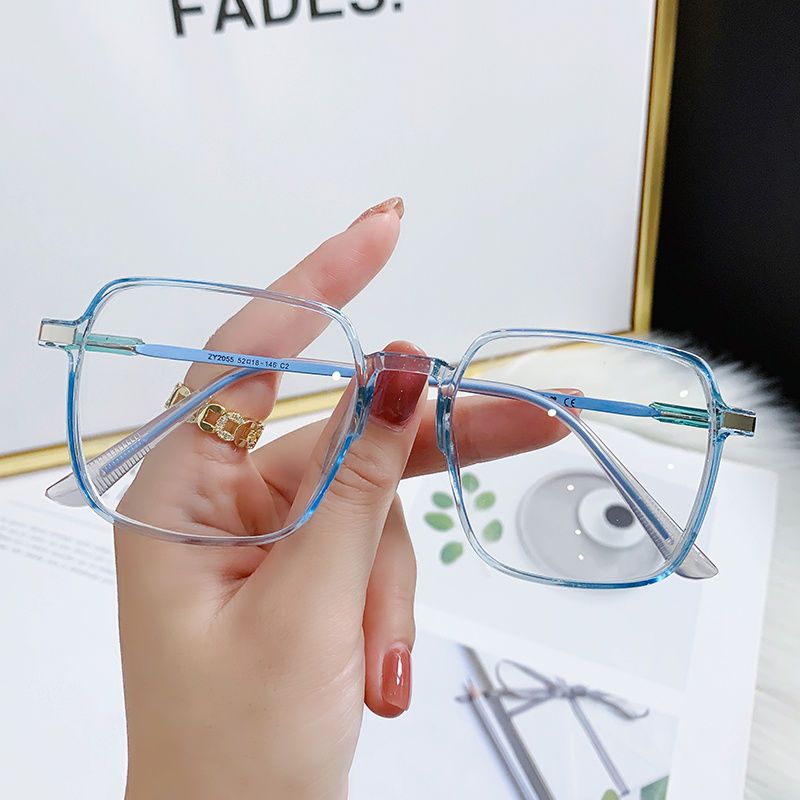 Ultra light retro large face nearsighted glasses for women, Korean version of Chaowang red eyeglasses frame for men can be equipped with degree plain eyes