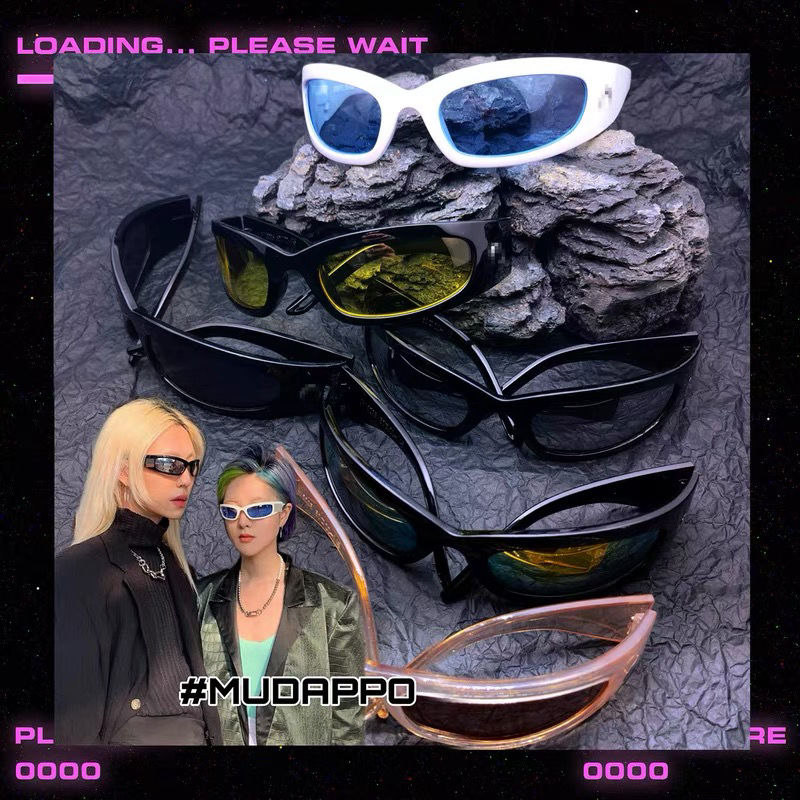 Marine Sunglasses Women's sense of the future technology network red Y2K Millennium style moon tiaodi Street Photo Sunglasses men's fashion
