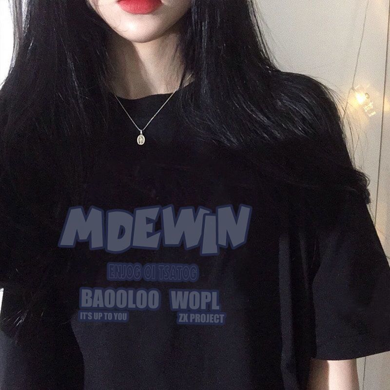 100% cotton summer new short sleeve t-shirt female student Korean loose and versatile Harajuku BF style ins Fashion Top