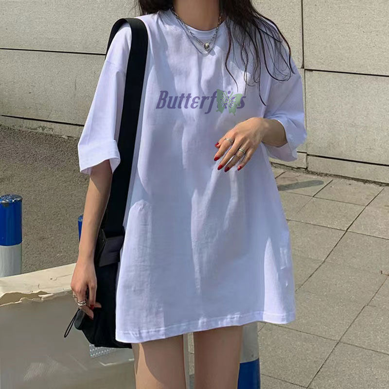 Short sleeve large women's clothing 2022 summer new female students Korean loose cotton T-shirt half sleeve top ins print