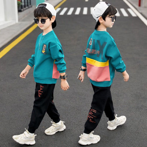 Boys' autumn clothes children's exotic sports sweater set 2022 new middle-aged and old boys' spring and autumn clothes trendy net red