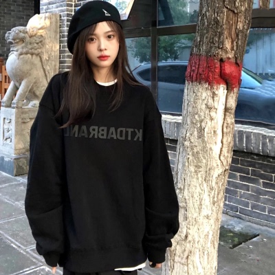 American women's sweater coat women's fashion ins spring and autumn thin 2021 new loose BF lazy autumn top
