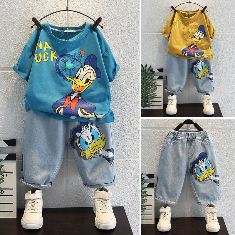 Children's wear boys' summer suit 2022 new summer children's Korean version boys' short sleeved children's handsome two-piece set