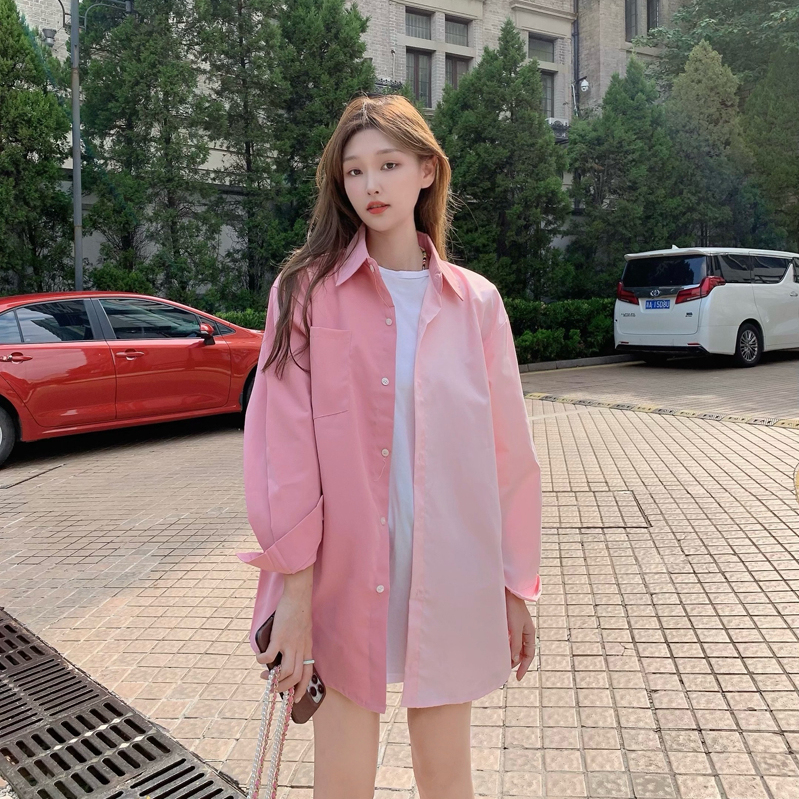 Photo design, color contrast, sunscreen shirt, women's summer fashion, niche, loose Korean shirt jacket, INS fashion
