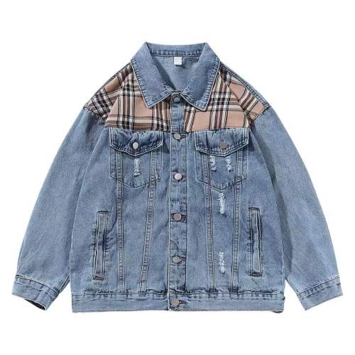 Spring and autumn new denim jacket men's and women's fashion ins loose jacket jacket ruffian handsome fashion brand youth versatile top