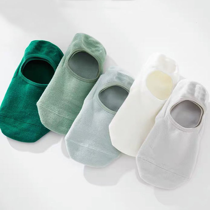 Socks children summer thin solid color invisible comfortable versatile breathable sweat absorbing shallow mouth ship socks women's Non Slip heel