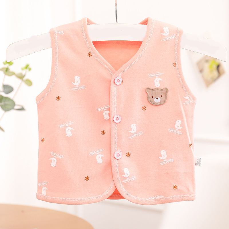 Baby cotton vest summer style boys' and girls' warm newborn Camisole thin vest 0-3-6-12 months