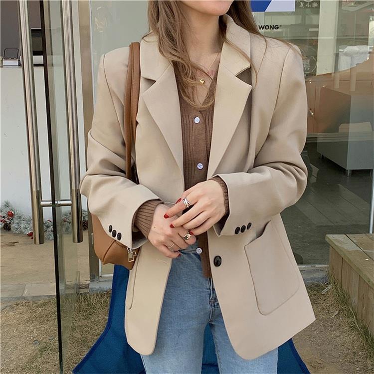Cool girls wear casual port style small suits large women's clothes spring and autumn new fat mm loose thin suit coat
