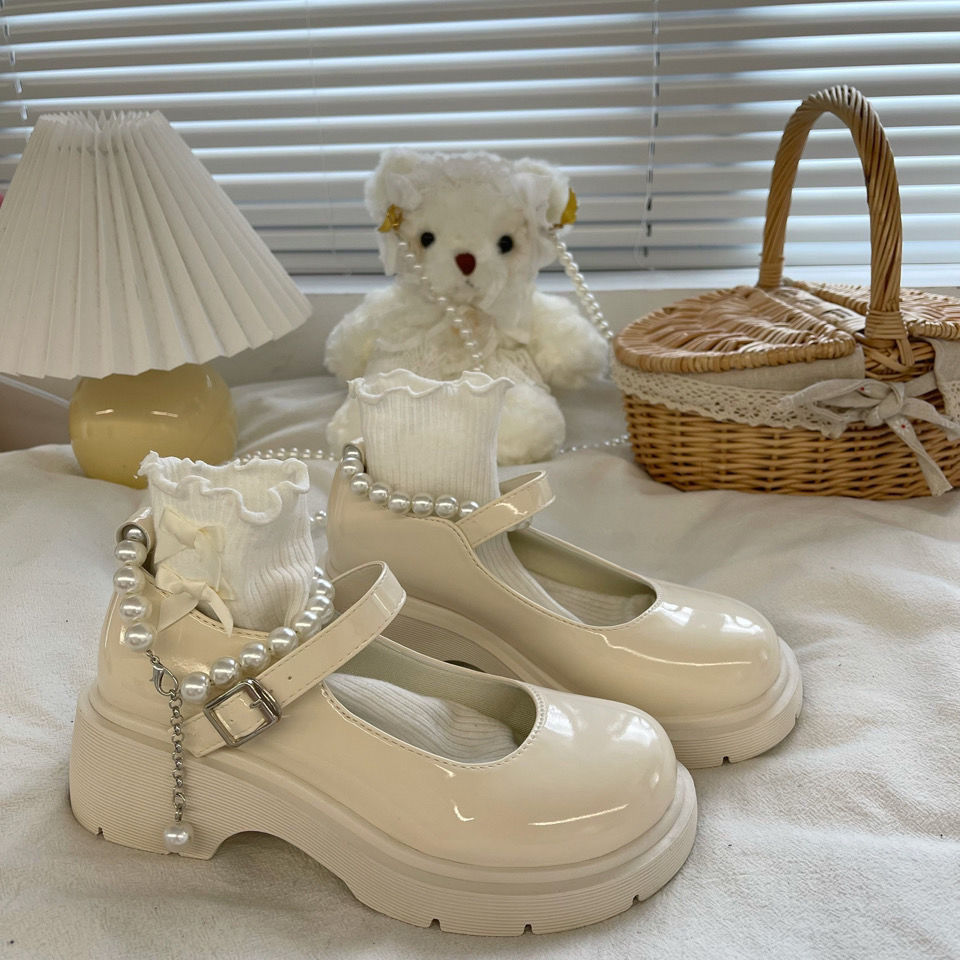 Milk fufu Japanese Mary Jane small leather shoes female all-match student jk uniform shoes fairy matching skirt French single shoes