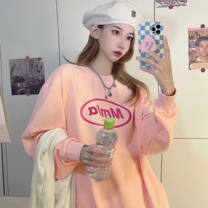 #real shot real price fish scale cloth cotton thin sweater women's round neck printing