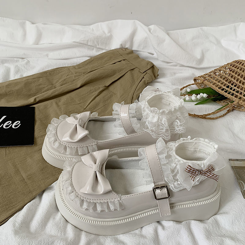 Japanese jk cute soft girl sweet cool Lolita sponge cake thick bottom Mary Jane small leather shoes women's summer new 2022