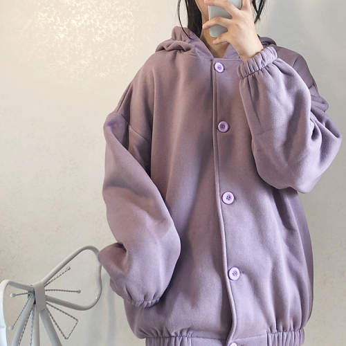 Official picture 280g large sweater velvet thick new Korean style coat ladies loose hooded sweater trend
