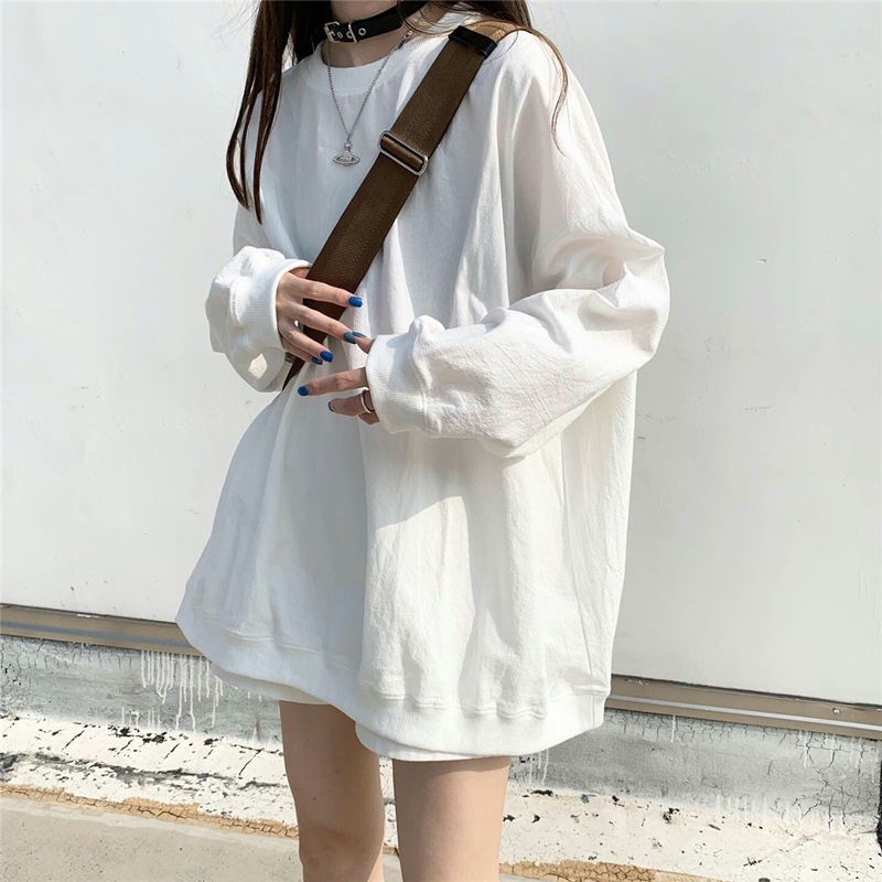 200g fish scales new autumn Korean version loose large size solid color thin long-sleeved sweater women's trendy women's clothing