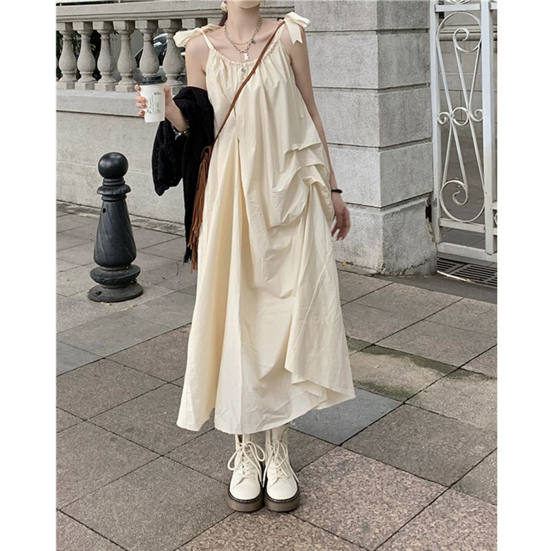College style Japanese princess suspender dress for female students summer new Korean style temperament a-word over-the-knee long skirt