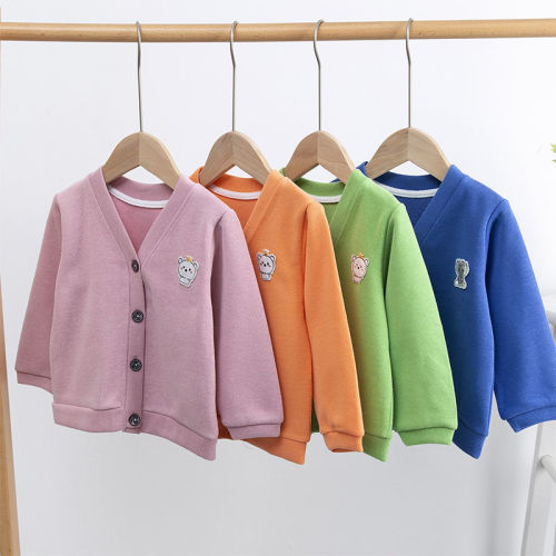 Children's knitted cardigan autumn new boys and girls sweater coat baby coat