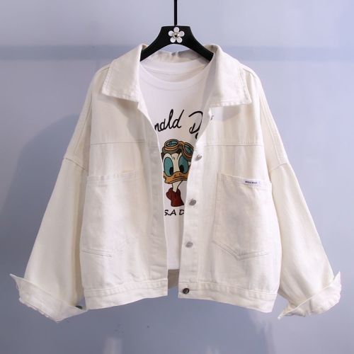 White denim jacket women's 2022 spring and autumn new Korean version all-match casual jacket small all-match top trendy