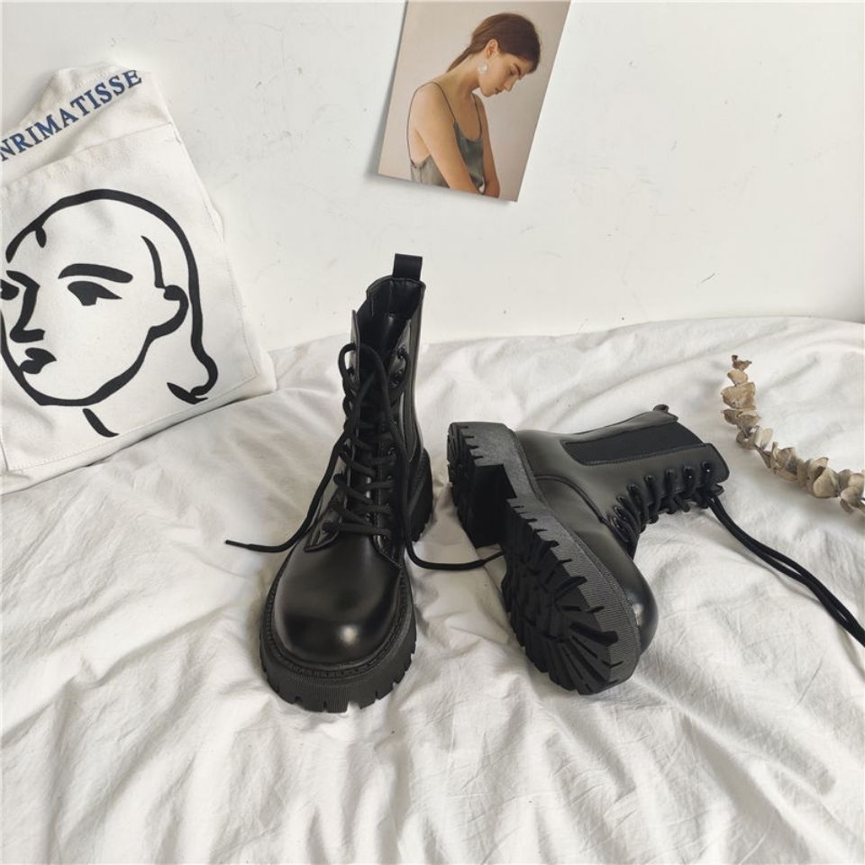 Martin boots female ins tide British style thick bottom wild 2022 new summer thin short boots spring and autumn single boots