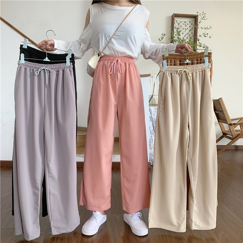 2022 autumn new wide-leg pants loose and versatile students show thin trendy hip-hop casual trousers large size