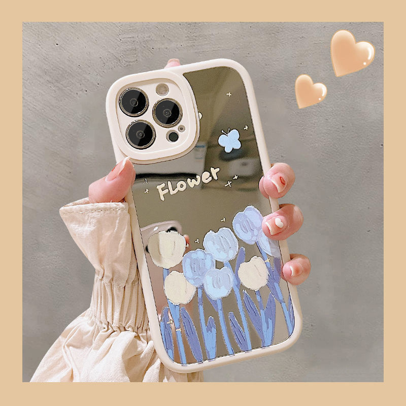 Tulip mirror Apple 13promax mobile phone shell iPhone11 lens 12 all-inclusive x/xr soft shell 78plus