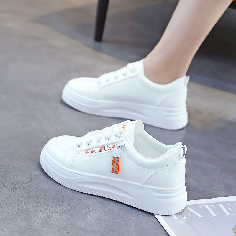 Small white shoes soft leather 2022 new all-match summer mesh breathable inner height increase women's shoes Korean version of the tide shoes