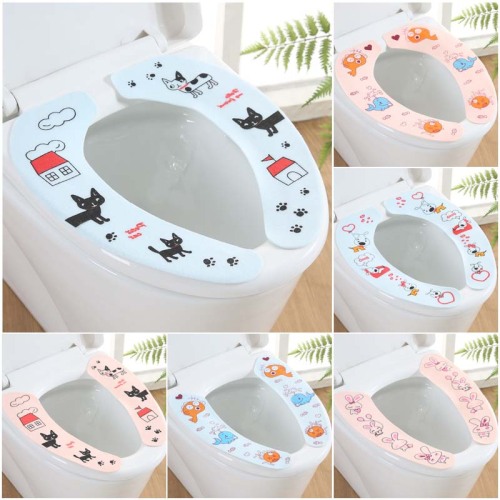 [10 pairs] toilet sticker toilet seat cushion household toilet seat cushion seat toilet cover universal paste four seasons