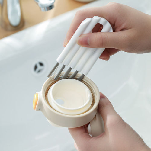 Bendable cup cover brush kitchen household artifact milk bottle insulation cup groove gap cleaning multi-functional cleaning brush