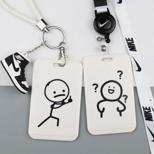Personality funny couple models male and female card sets student meal card ins campus card access control bus card document protection sleeve