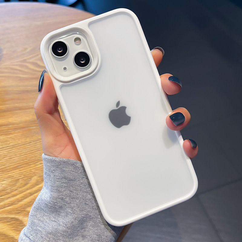 Contrasting color transparent iPhone13 Apple 12 mobile phone case 11promax female ins style high value xr/7 male 8plus