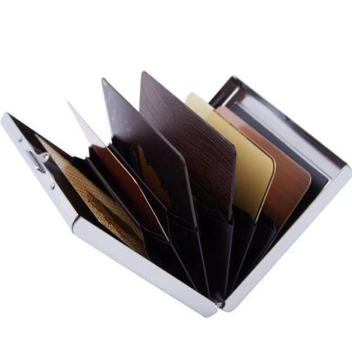 Stainless steel multi-function anti-theft organ credit card clip male and female bank card driving driving sleeve card box card bag