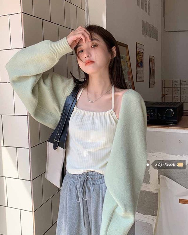 Sweet Spice Knitted Cardigan Women's Clothing 2022 New Spring and Autumn Long Sleeve Shawl Blouse Top Short Sweater Jacket Trend