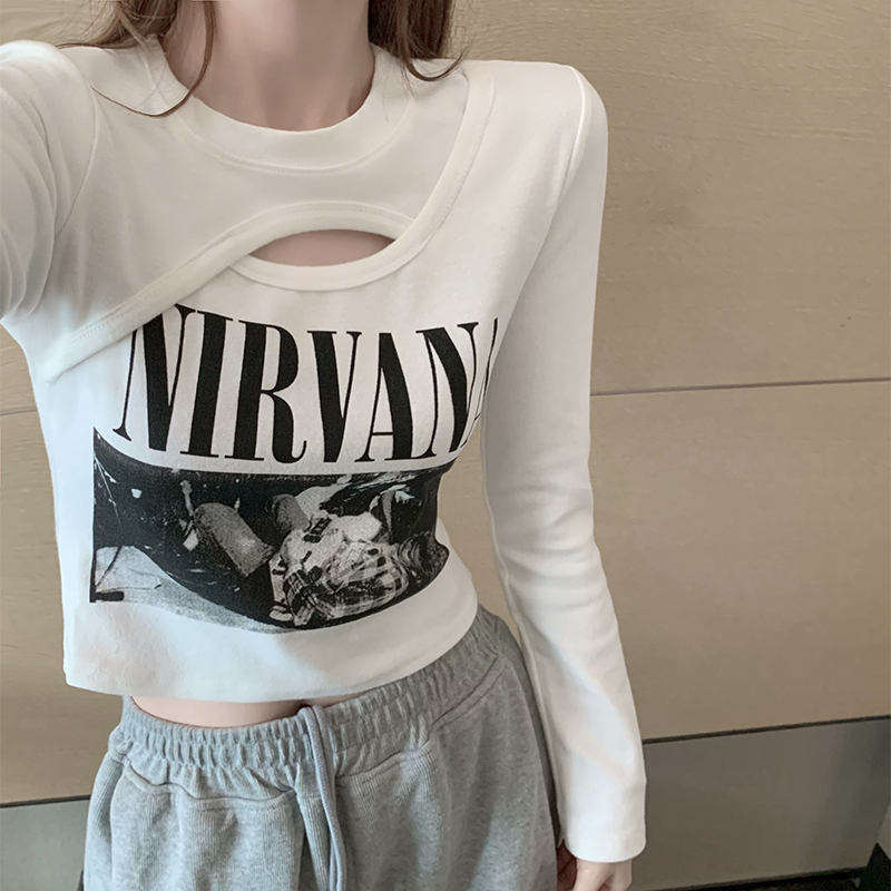 Official picture Pull frame Pure desire short fake two-piece tops with a sense of niche and foreign style